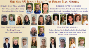 2026 Short Term Mission Team Members