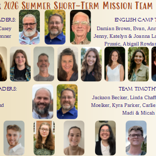 2026 Short Term Mission Team Members