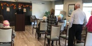 Cornerstone hosts Sunday afternoon worship service at the local senior living home