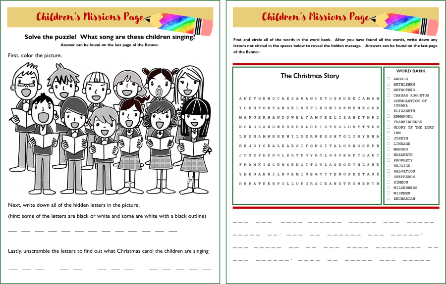 Children's Missions Page (November/December 2020 Banner)